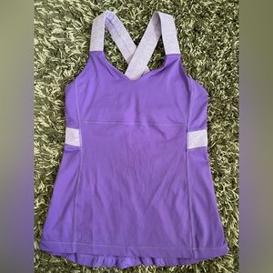 Lululemon purple athletic tank top, size 4! Great used condition.